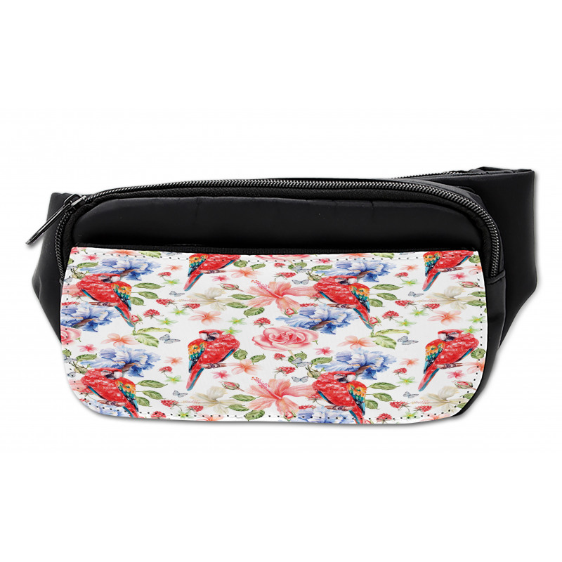 Parrots Iris and Roses Bumbag