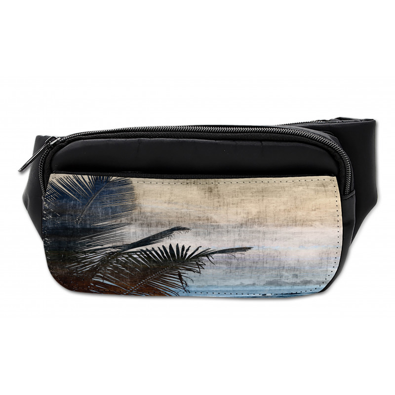 Grunge Palm Trees Art Bumbag