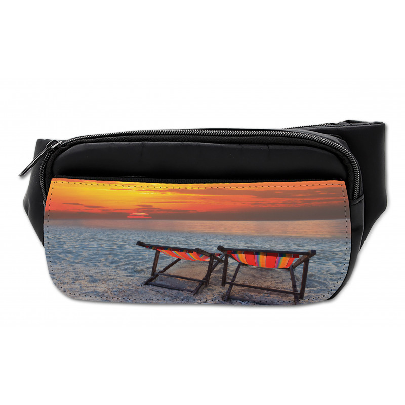 Beach with Colorful Sky Bumbag