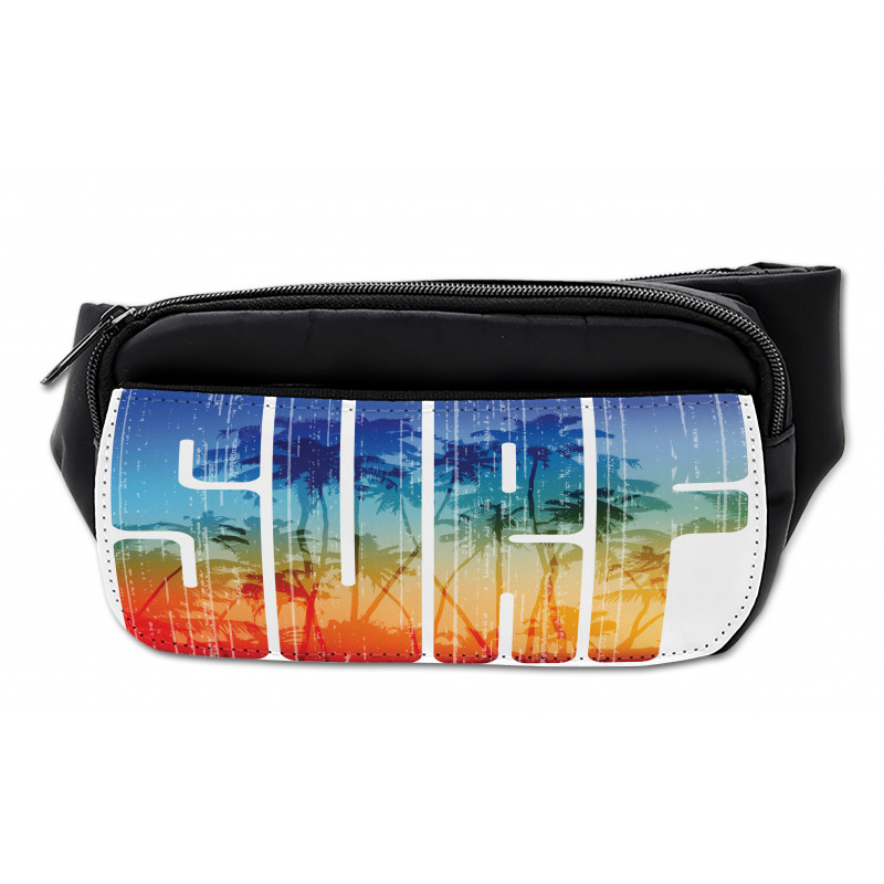 Surf Retro Letters Palms Bumbag