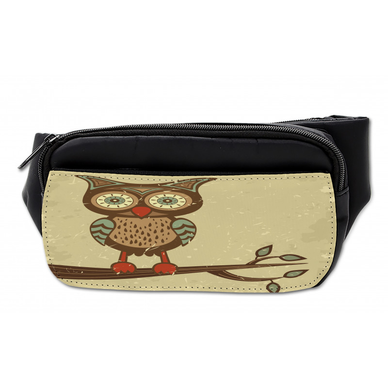 Owl Sitting on Branch Bumbag