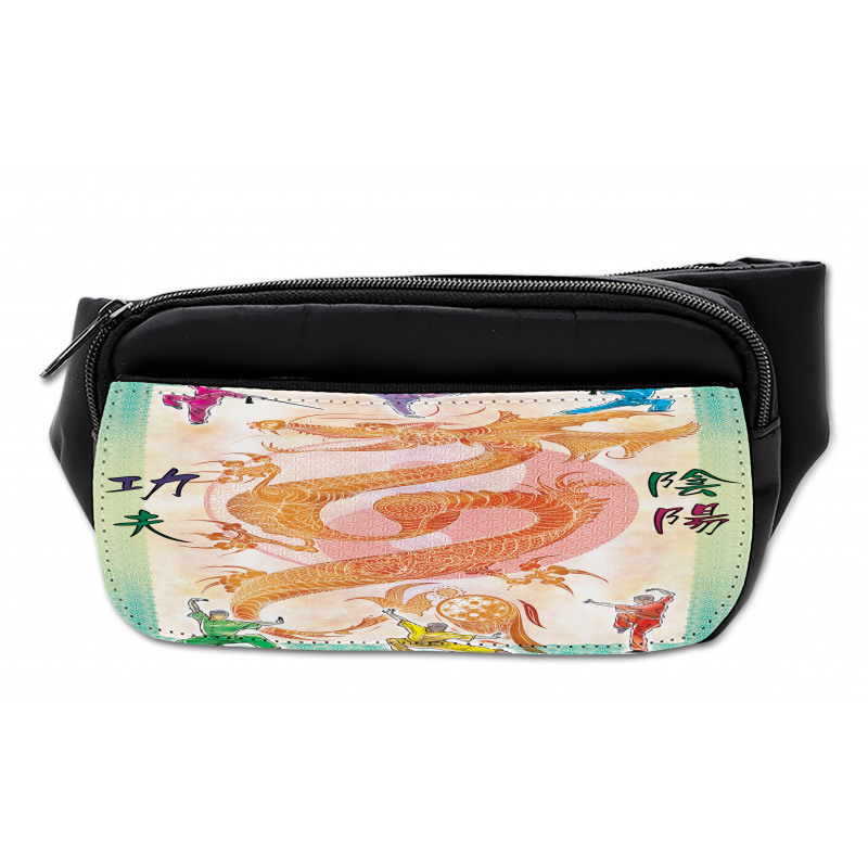 Colorful Dragon and Samurais Bumbag