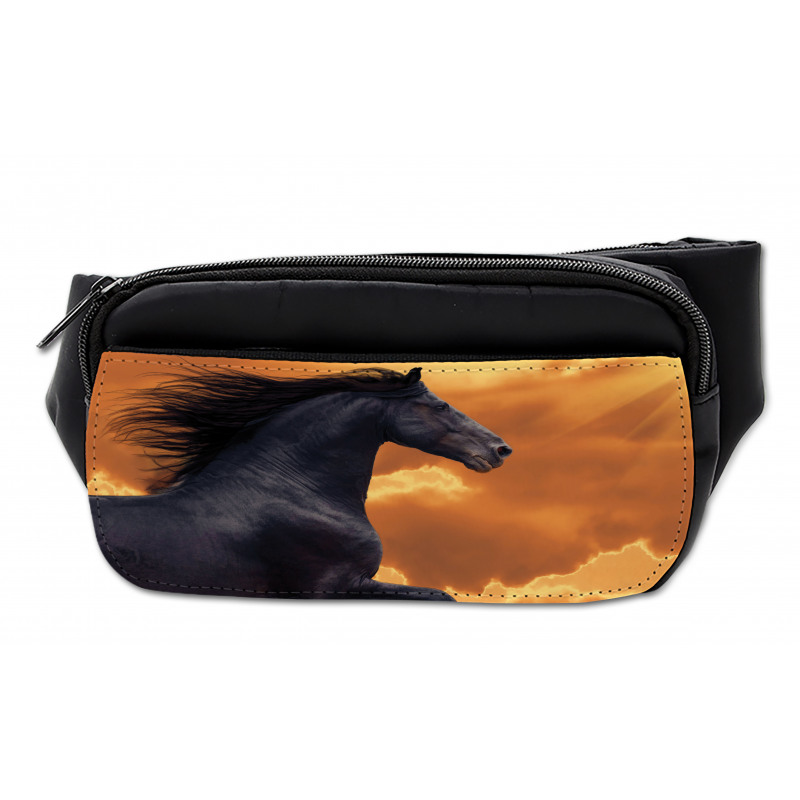 Galloping Friesian Horse Bumbag