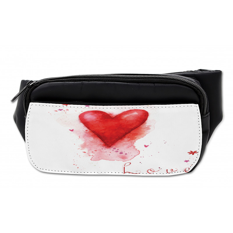 Watercolor Effect Heart Bumbag