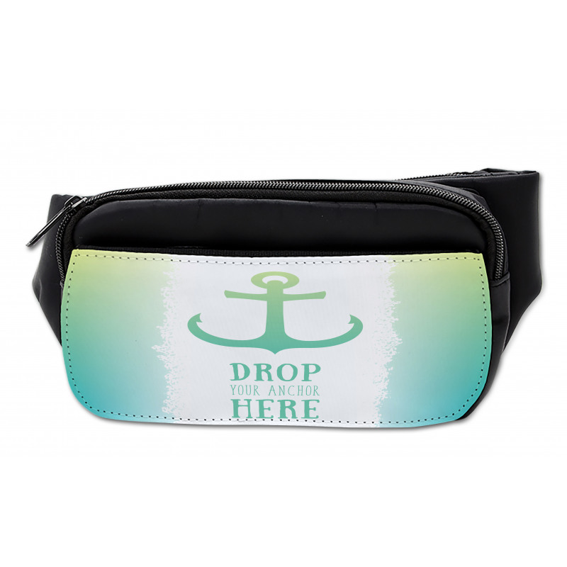 Words Green Ombre Anchor Bumbag