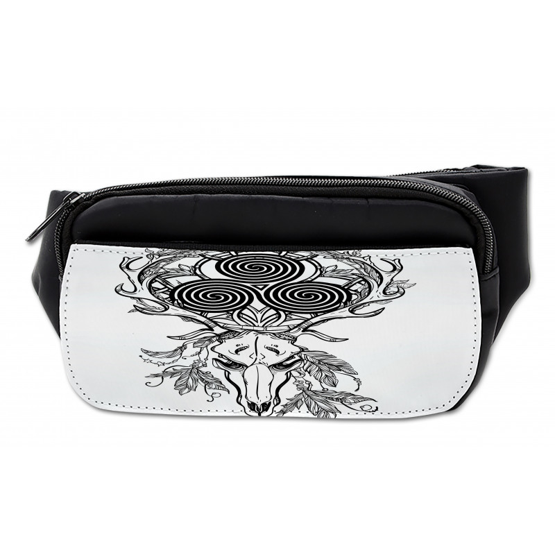 Deer Skull Feather Boho Bumbag