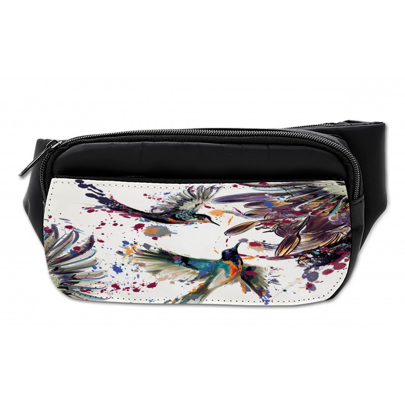 Lily Birds Watercolor Bumbag