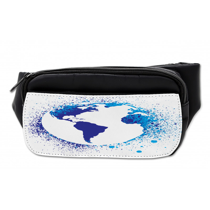 Globe Ink Effect Map Bumbag