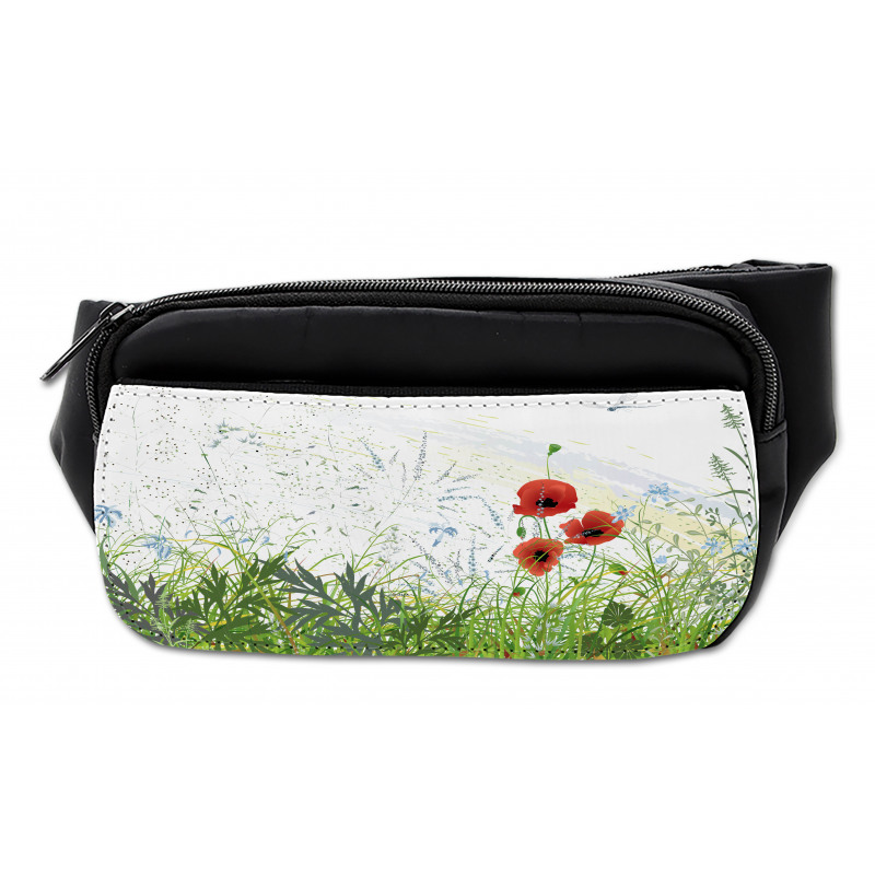 Red Poppies Dragonfly Bumbag