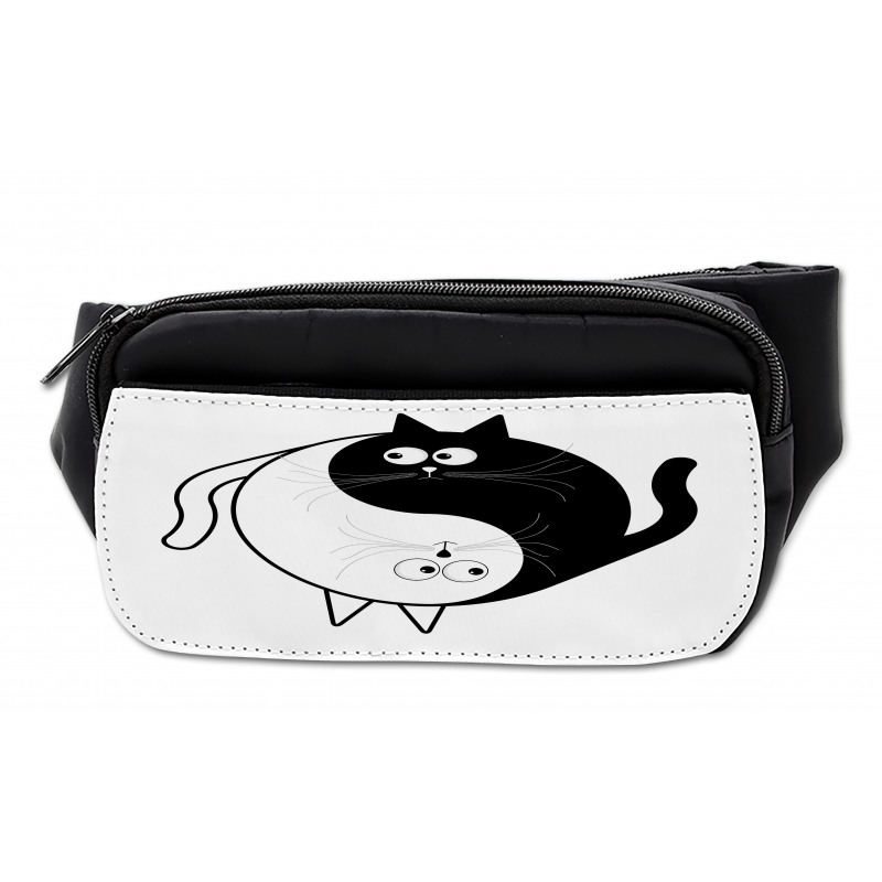 Ying Yang Black White Art Bumbag