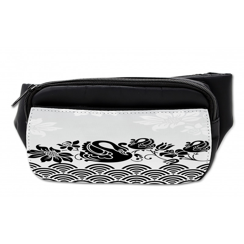 Black Swans and Flowers Bumbag