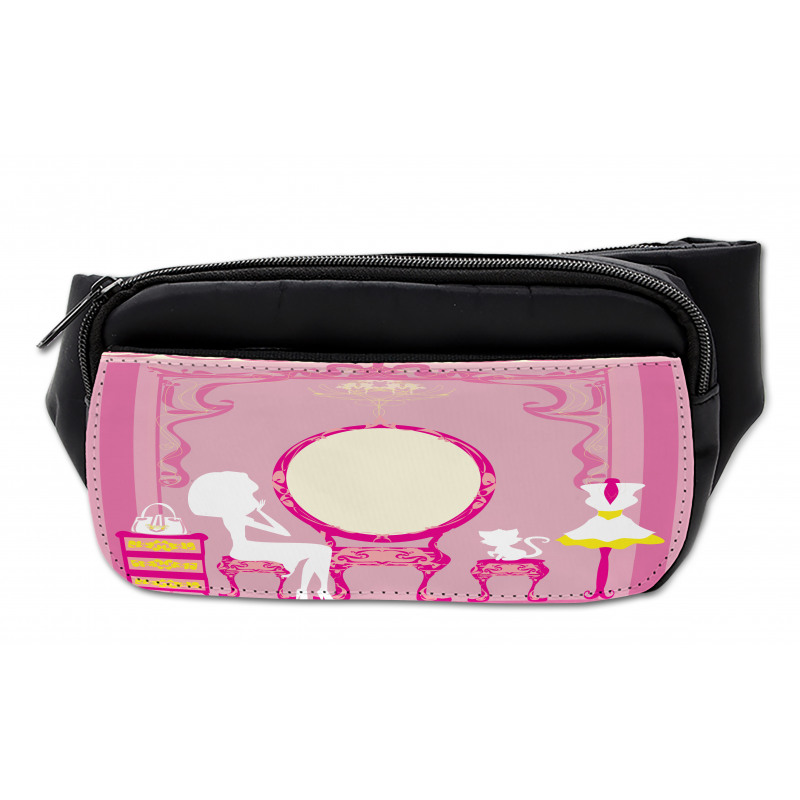 French Lady Cat Mirror Bumbag