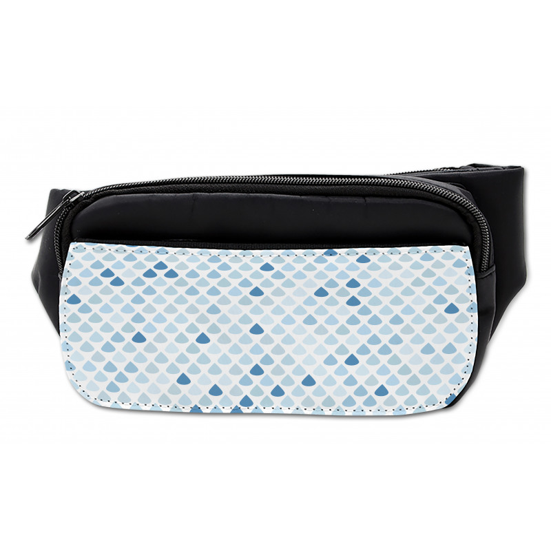 Raindrops White Navy Bumbag