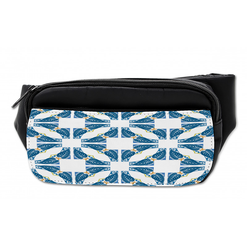 Moroccan Blue Leaves Bumbag