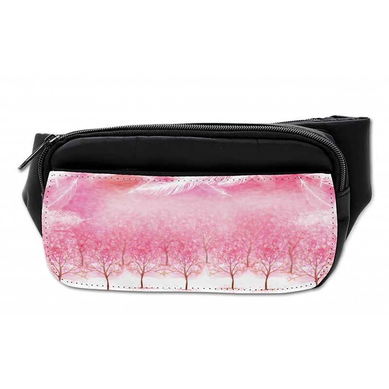 Cherry Trees Feathers Bumbag