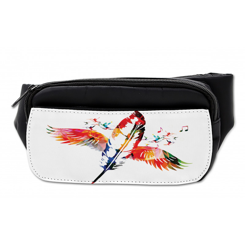 Feather with Wings Birds Bumbag