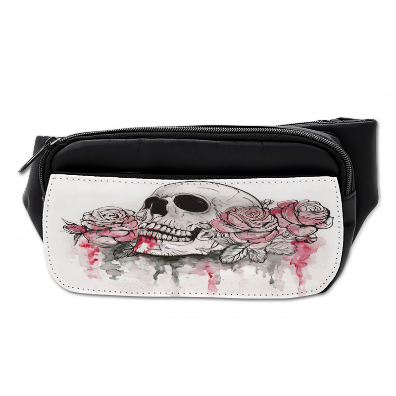 Skull Head Roses Bumbag