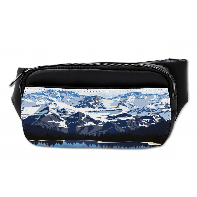 Mountain with Snow View Bumbag