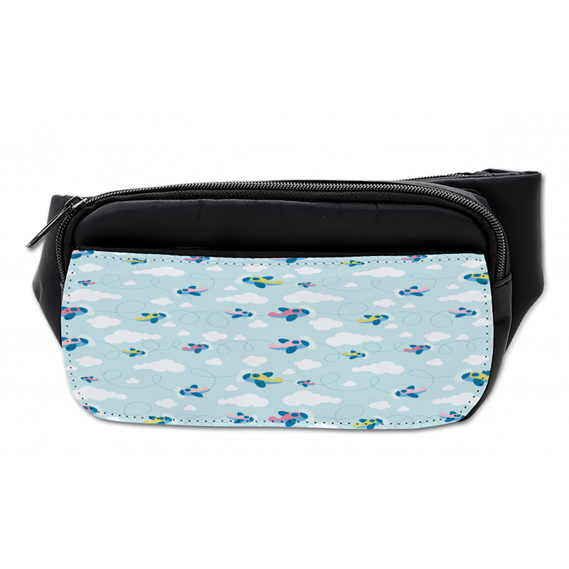 Cartoon Sky Planes Clouds Bumbag