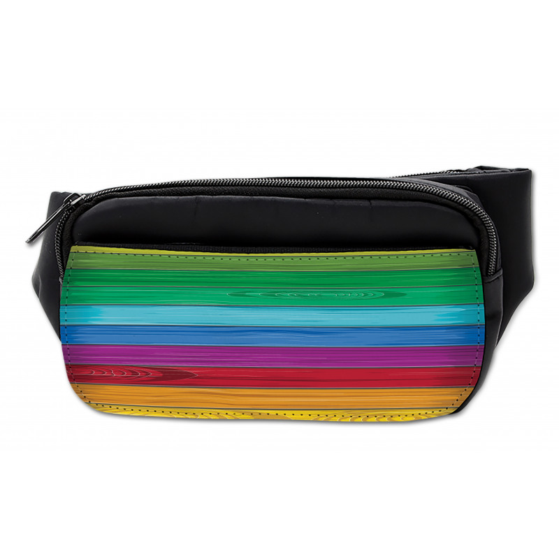 Colorful Wood Stripes Bumbag