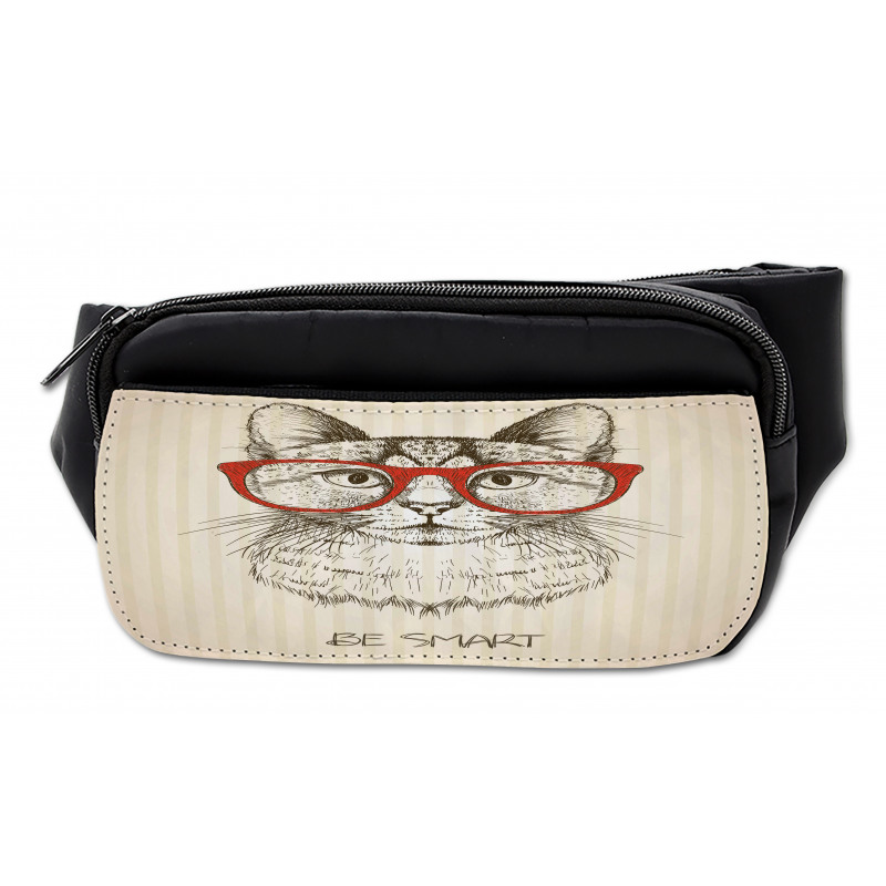 Cat with Retro Glasses Bumbag