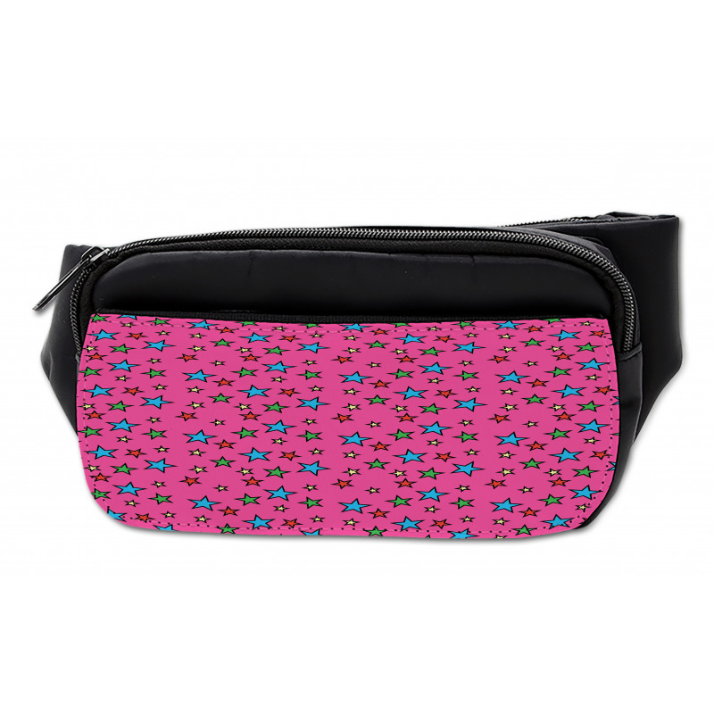 Hot Pink Retro Stars Bumbag