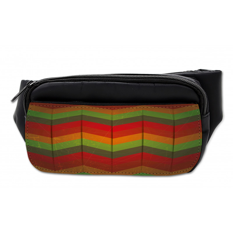 Abstract Zigzag Striped Bumbag