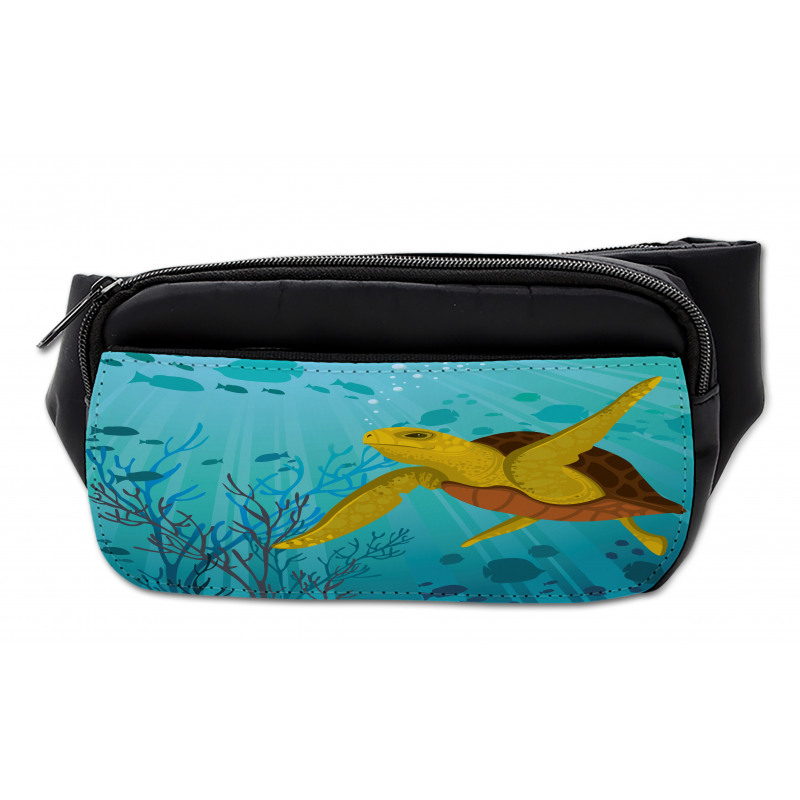 Cartoon Turtle Coral Bumbag