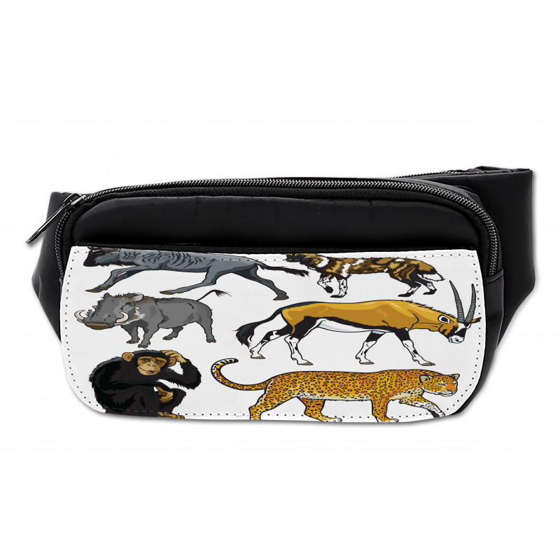 Cartoon Wild Animals Africa Bumbag