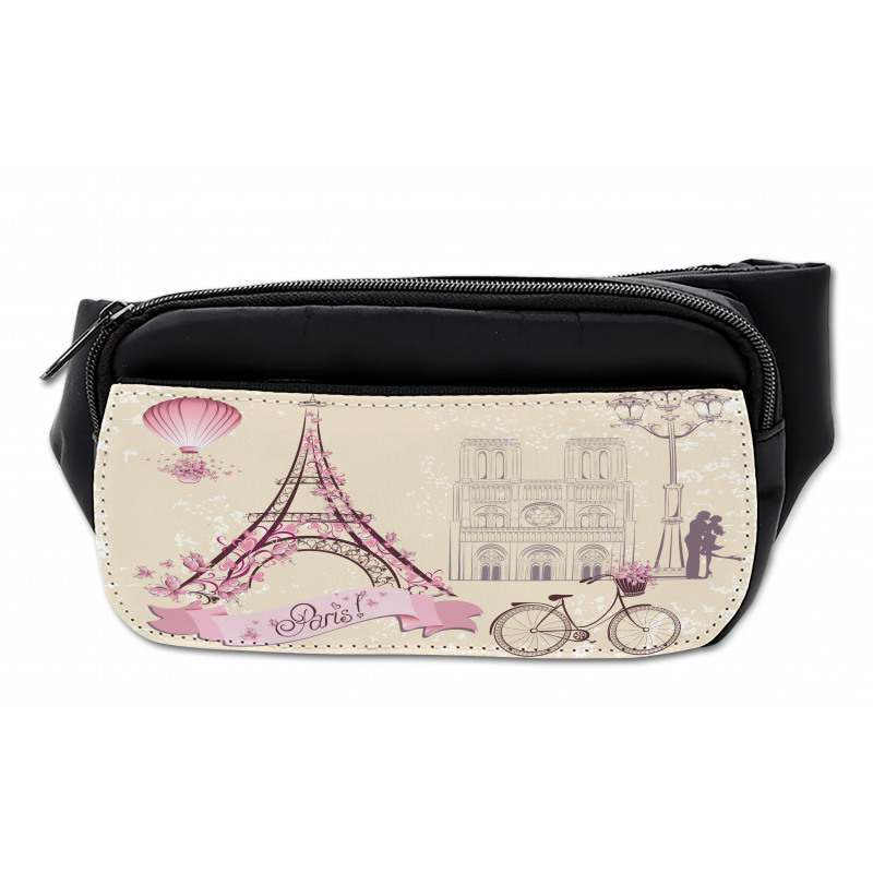 Floral Paris Eiffel Bumbag