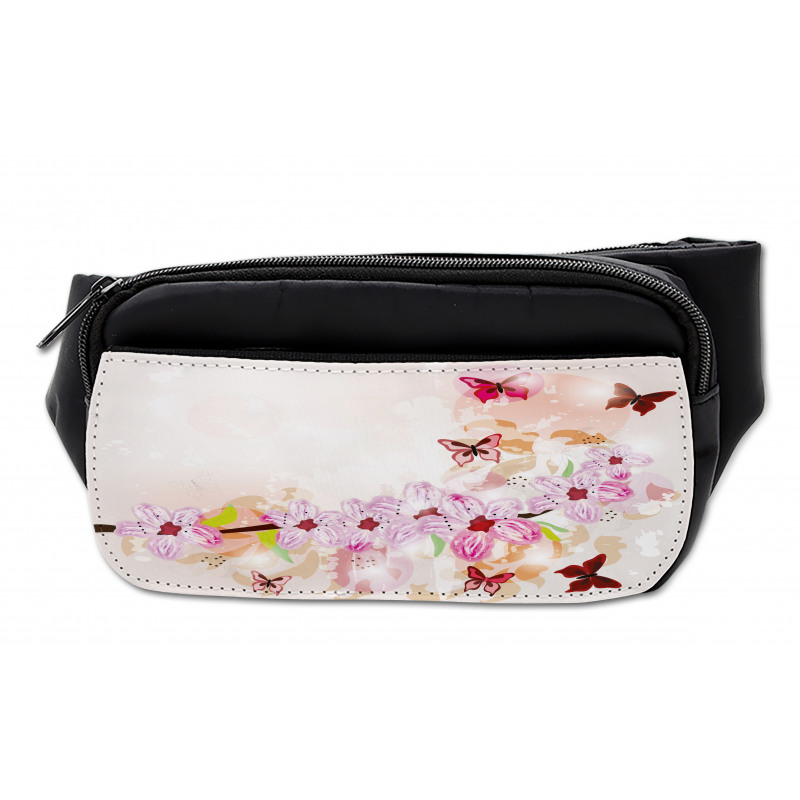 Floral Art Butterflies Bumbag