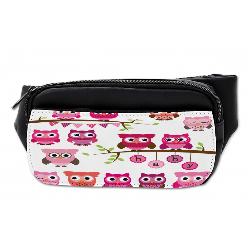 Owls Branches Cartoon Bumbag