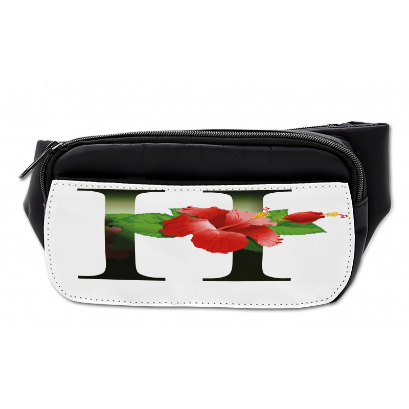 Hibiscus Green Leaves Bumbag