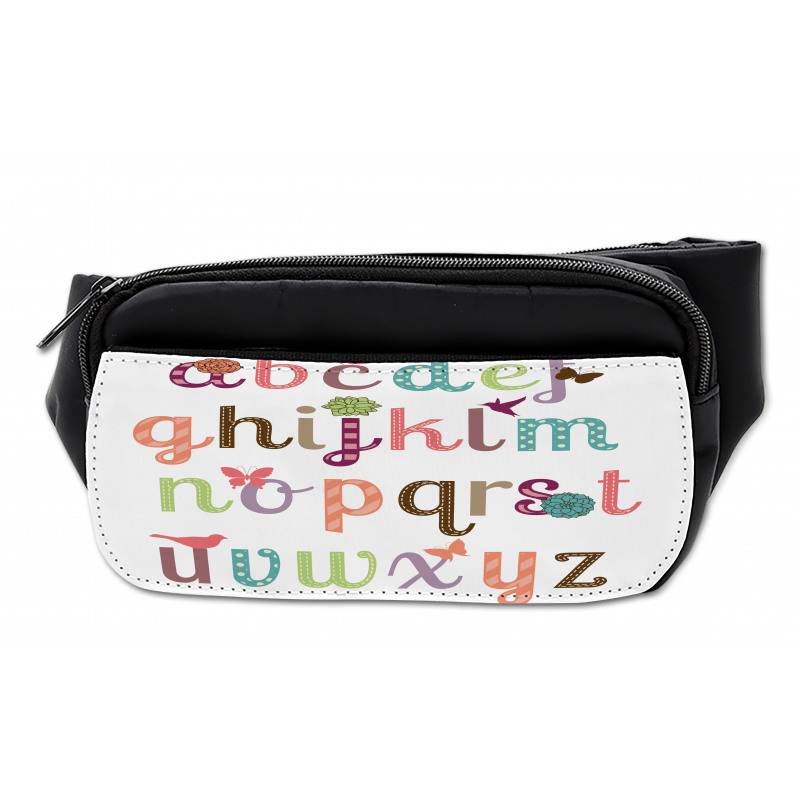 Girly Feminine Alphabet Bumbag