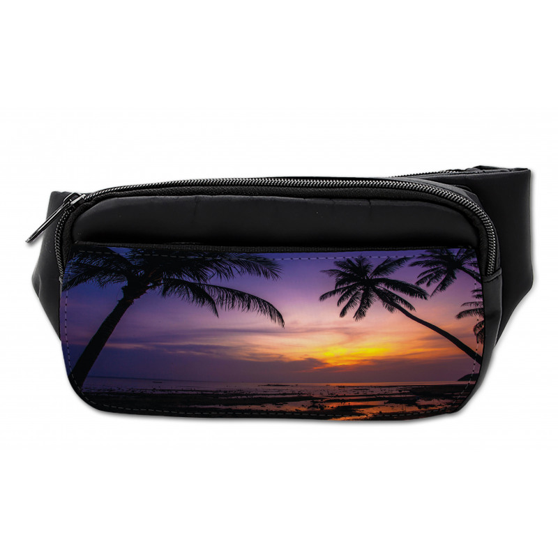 Vivid Twilight Palm Trees Bumbag