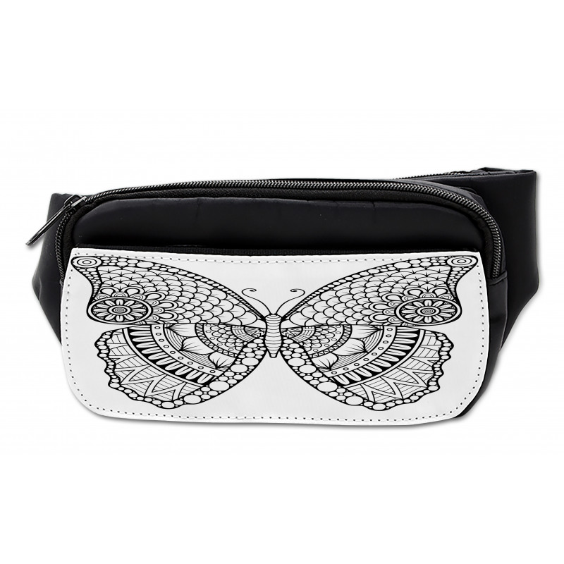 Monochrome Butterfly Graphic Bumbag