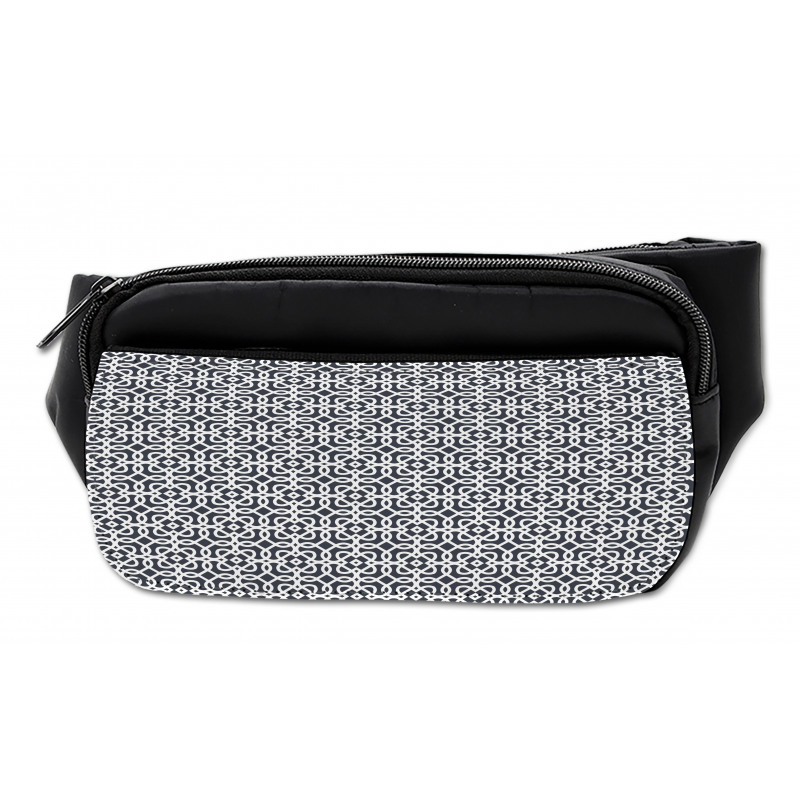 Dark Swirls Squares Bumbag