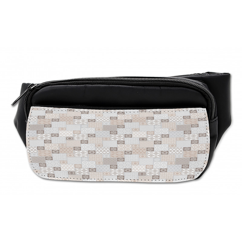 Oriental Checkered Motif Bumbag