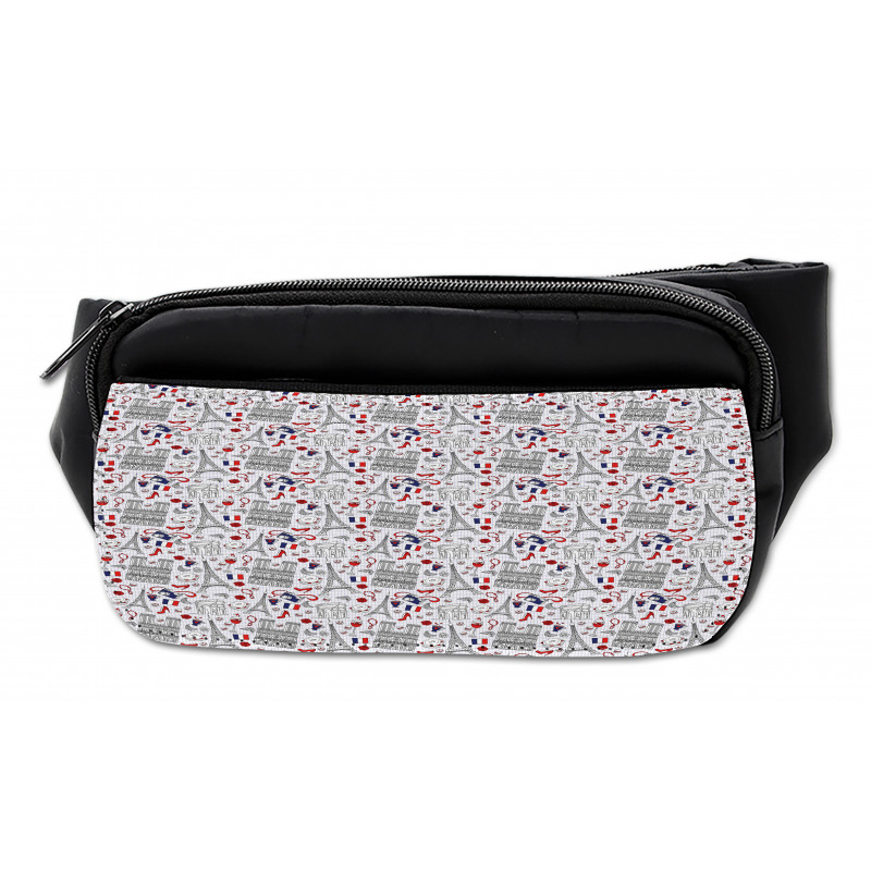 French Travel Pattern Bumbag