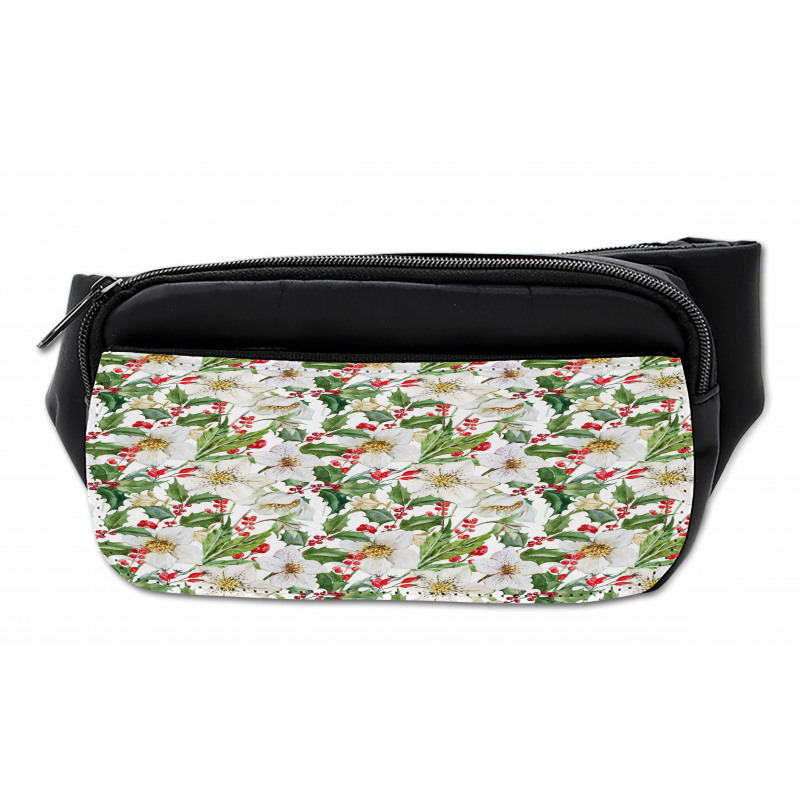 Poinsettia Pattern Bumbag