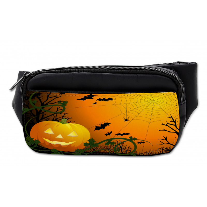 Pumpkin Leaves Bats Bumbag