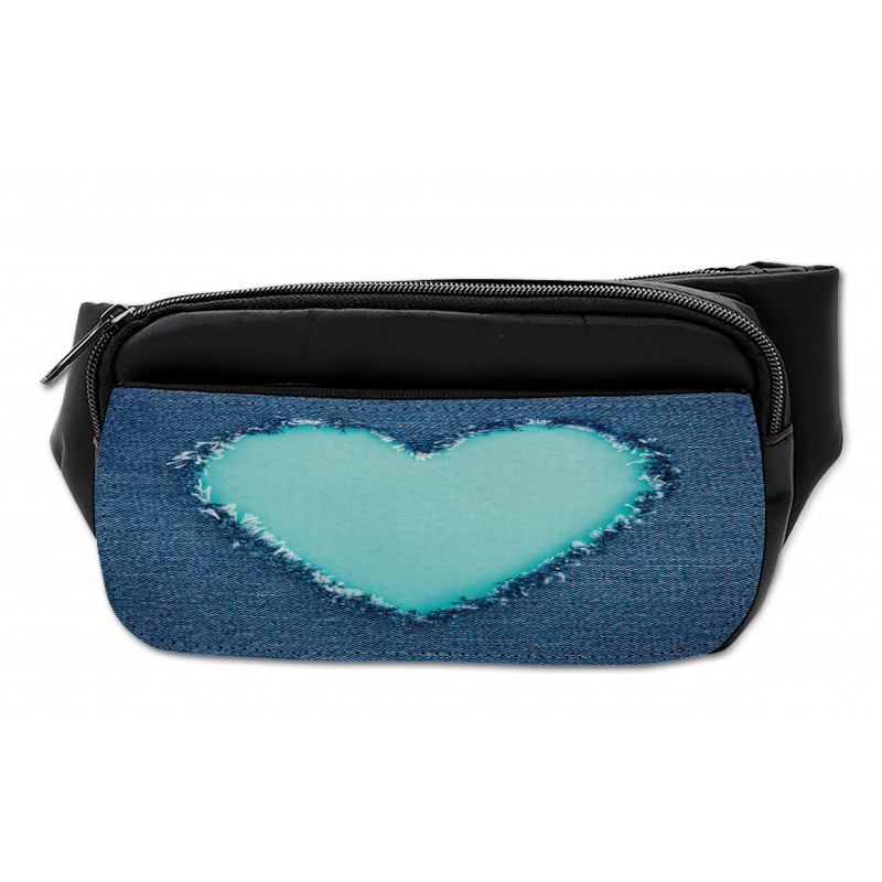 Denim Heart Love Bumbag