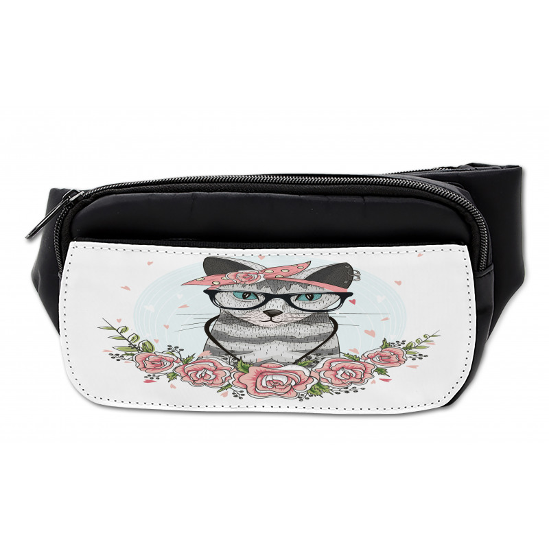 Hipster Cool Cat Portrait Bumbag