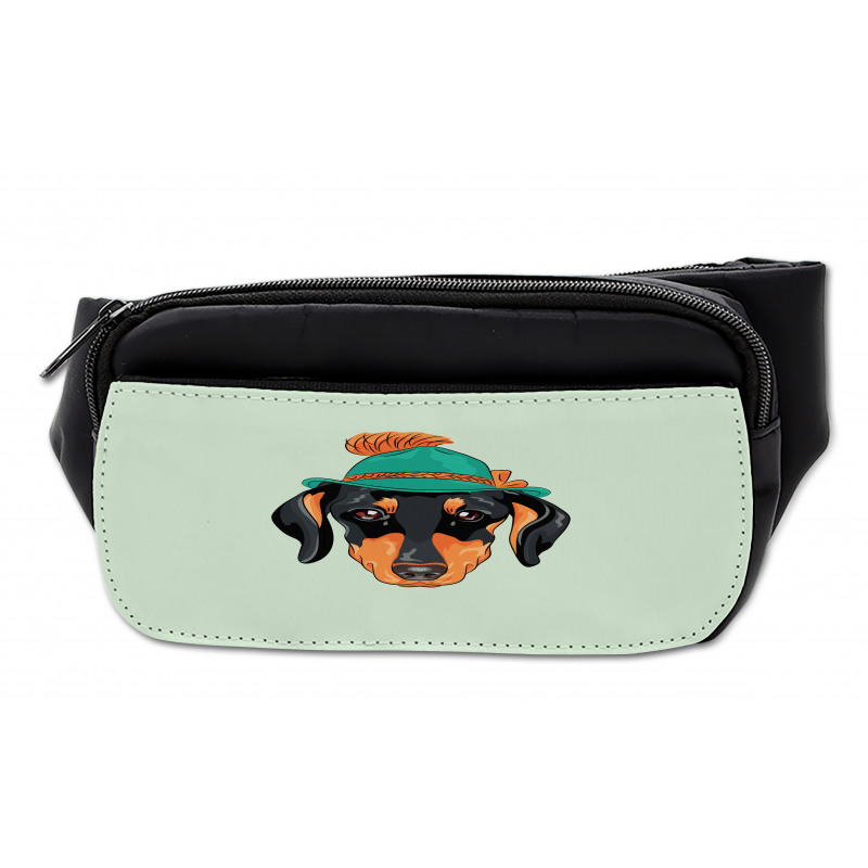 Hipster Dog and Hat Bumbag