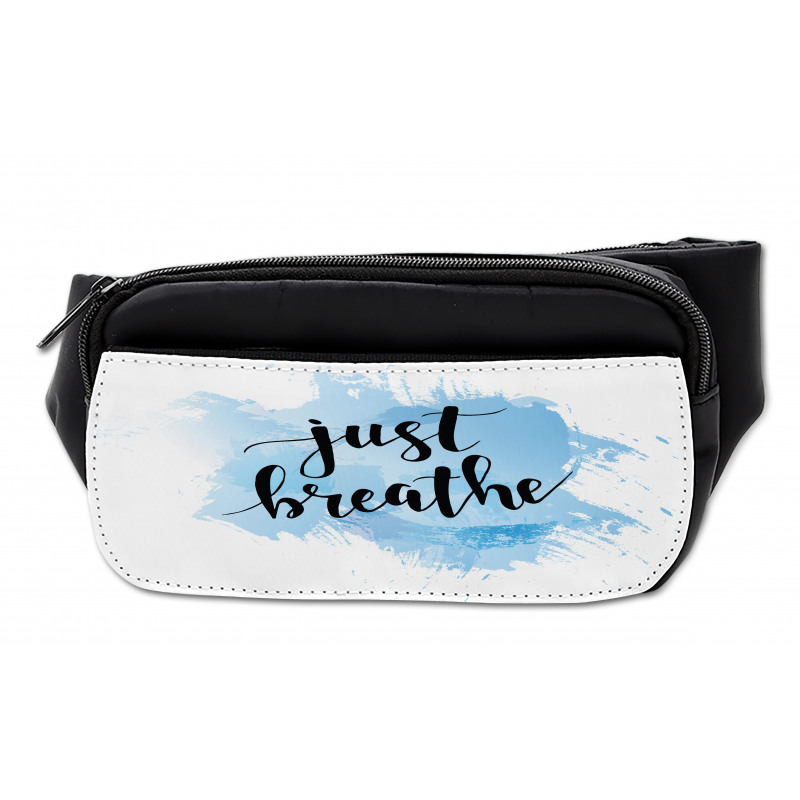 Phrase on Blue Bumbag