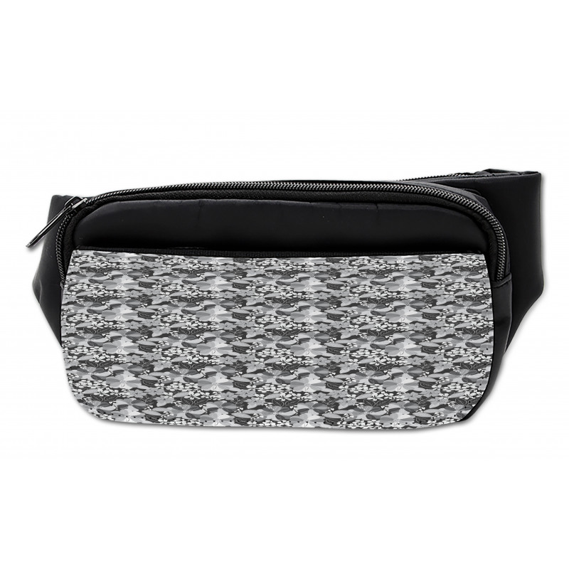 Greyscale Bloom Motifs Bumbag