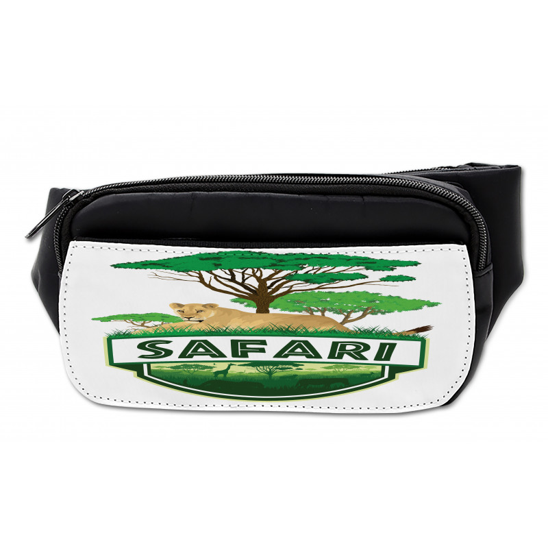 African Green Trees Lion Bumbag