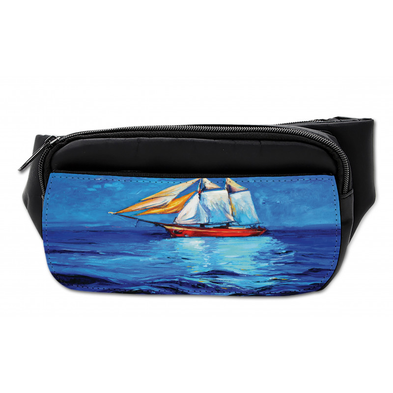 Oil Paint Style Sailship Bumbag