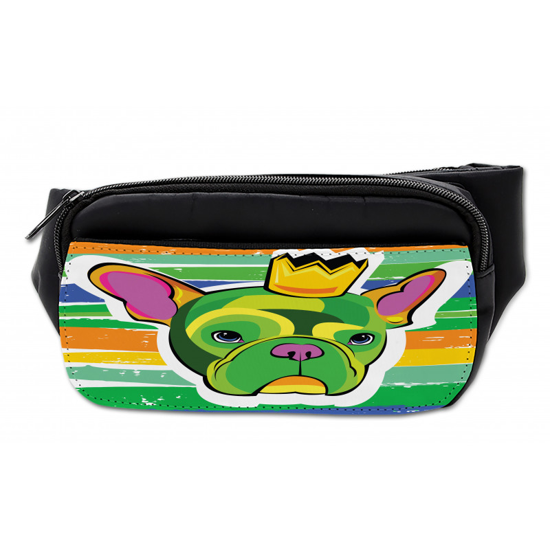 Crowned Dog Colorful Bumbag