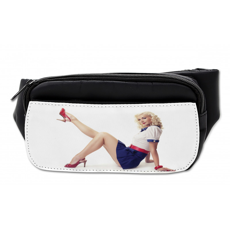 Lady in Navy Dress Bumbag